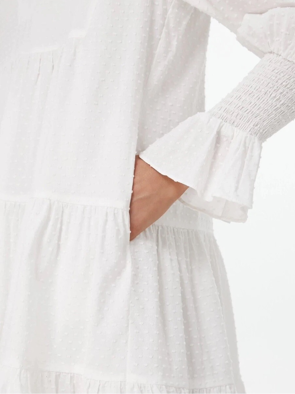 Tuckernuck Pomander Place Women’s White Swiss Dot Kenzo Dress - Picture 4 of 7